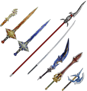 Gilgamesh's weapons.