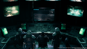Heidegger and troops watch Avalanche in Corkscrew Tunnel from FFVII Remake