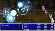 Holy3 cast on the enemy party in Final Fantasy II (PSP).