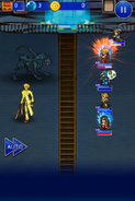 Rufus in Protect status in Final Fantasy Record Keeper.