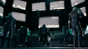 Heidegger in a monitoring room from FFVII Remake