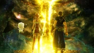 Serah and Noel entering the Temporal Rift.