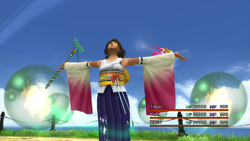Yuna, performing a summoning ritual in .