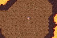 Dirt on the Underworld map in Final Fantasy IV (GBA).