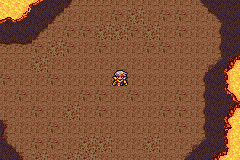 Dirt on the Underworld map in Final Fantasy IV (GBA).