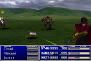 Vincent using Flash in Final Fantasy VII.