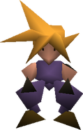 Cloud's model in the chocobo racing minigame.