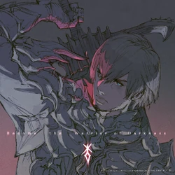 The Warrior of Light as a dark knight, by Yusuke Mogi.