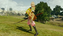 Shining Prince in battle.