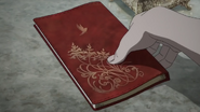 The notebook in the Brotherhood Final Fantasy XV anime.