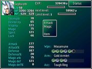 Sephiroth's stats