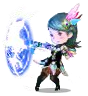 Female Summoner sprite in Praying Brage.