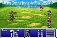 Lenna under the influence of Confusion in Final Fantasy V.