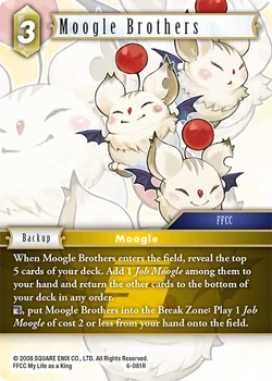 Moogle Brothers [6-081R] Opus series card.