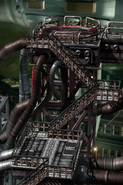 Stairs leading to the controls in Midgar.