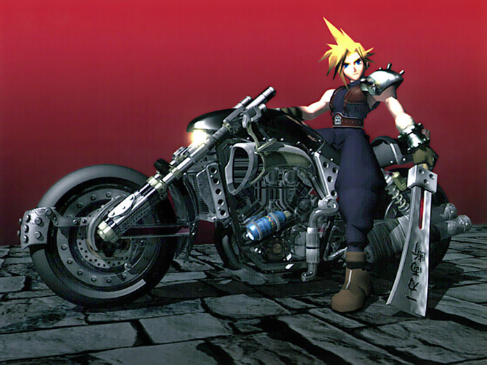 final fantasy cloud strife bike