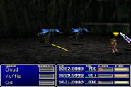 Cid using Flash in Final Fantasy VII.