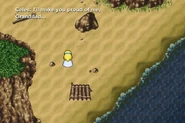 Celes leaving the island (2014 mobile/Steam).
