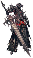 Concept art of a Dark Knight from Final Fantasy XIV: Heavensward