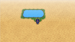 Kaipo on the world map in Final Fantasy IV: The Complete Collection.