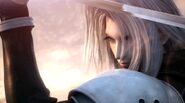 Sephiroth facing Angeal and Genesis.