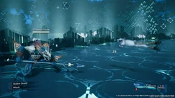 Part of the toad's normal attack animation in Final Fantasy VII Remake.