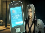 Angeal aborts a mission using Zack's cellphone in Crisis Core.