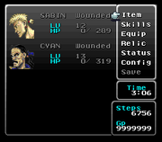 FF6 - KO'd Party Menu