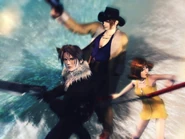 Squall, Irvine, and Selphie.