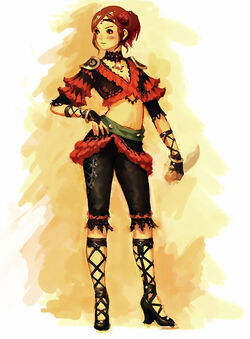 Official Artwork, Female Dancer in Artifact Armor.