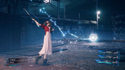 Aerith normal attack from FFVII Remake