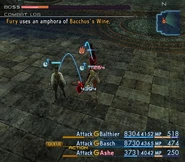 Fury uses Bacchus's Wine.