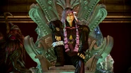 Caius sits on Etro's Throne in "The Goddess is Dead".