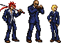 Elena's battle sprite, along with Reno and Rude's.