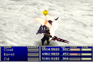 Cloud using Morph in Final Fantasy VII.