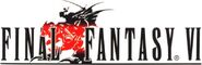 Logo của Final Fantasy VI được Amano vẽ iêu tả cỗ máy Magitek Armor trong tông màu đỏ và đen với người lái là Terra Branford.