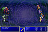 Warp cast on all enemies in Final Fantasy II (iPod).