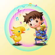 Artwork of Boco and Bartz in Theatrhythm Final Fantasy.