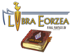 The logo of Final Fantasy XIV: Libra Eorzea.