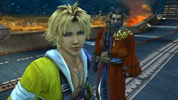 Tidus and Auron in Zanarkand.
