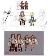 Artwork of Beatrix from Final Fantasy IX.