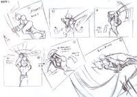 Concept art for Cloud's attack animation.