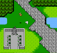 The Wyvern on the world map (NES).