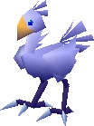Dark blue racing Chocobo from Final Fantasy VII.