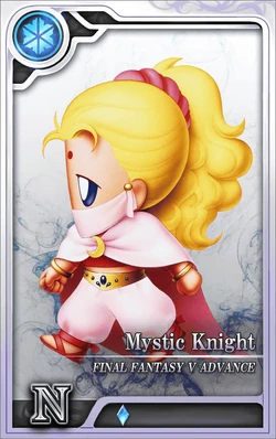 Krile as a Rank N Mystic Knight card in Final Fantasy Artniks.