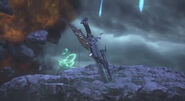 Gunblade in-game in Final Fantasy XIII-2.