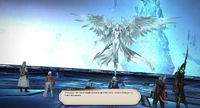 Hydaelyn prepares to test the Warrior and the Scions.