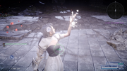 Sarah uses potion in FFXV x Terra Wars collab