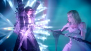 Aera attacks Ardyn in FFXV Episode Ardyn ending