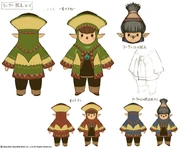 Concept art for Apururu and her brother.